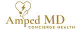 The Amped MD website scrolling logo