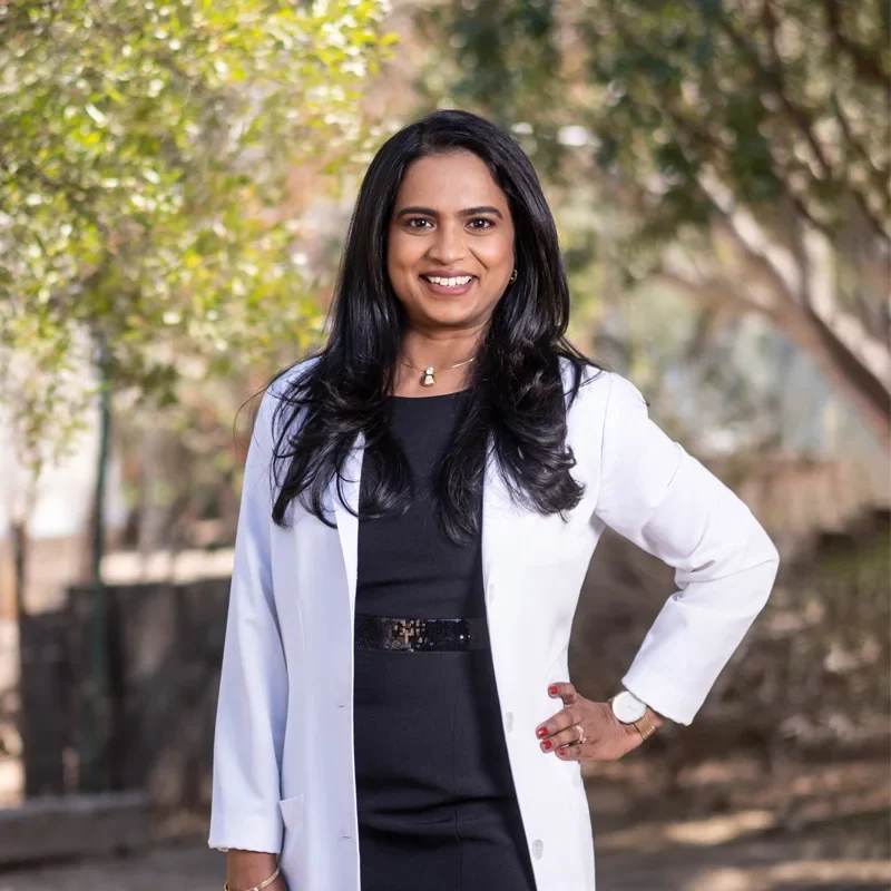 Dr. Arpita Surkunte smiling outside